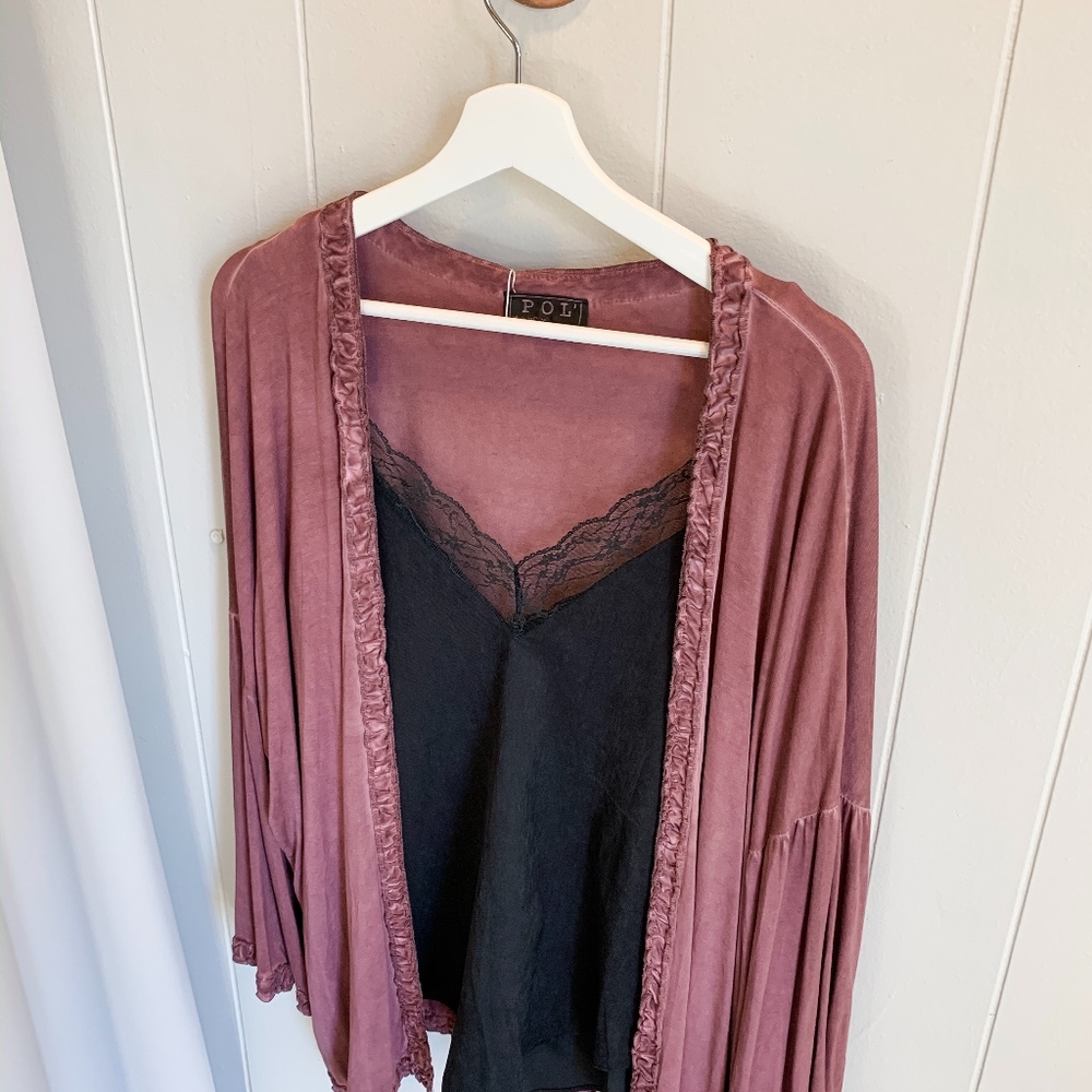 Burgundy Kimono
